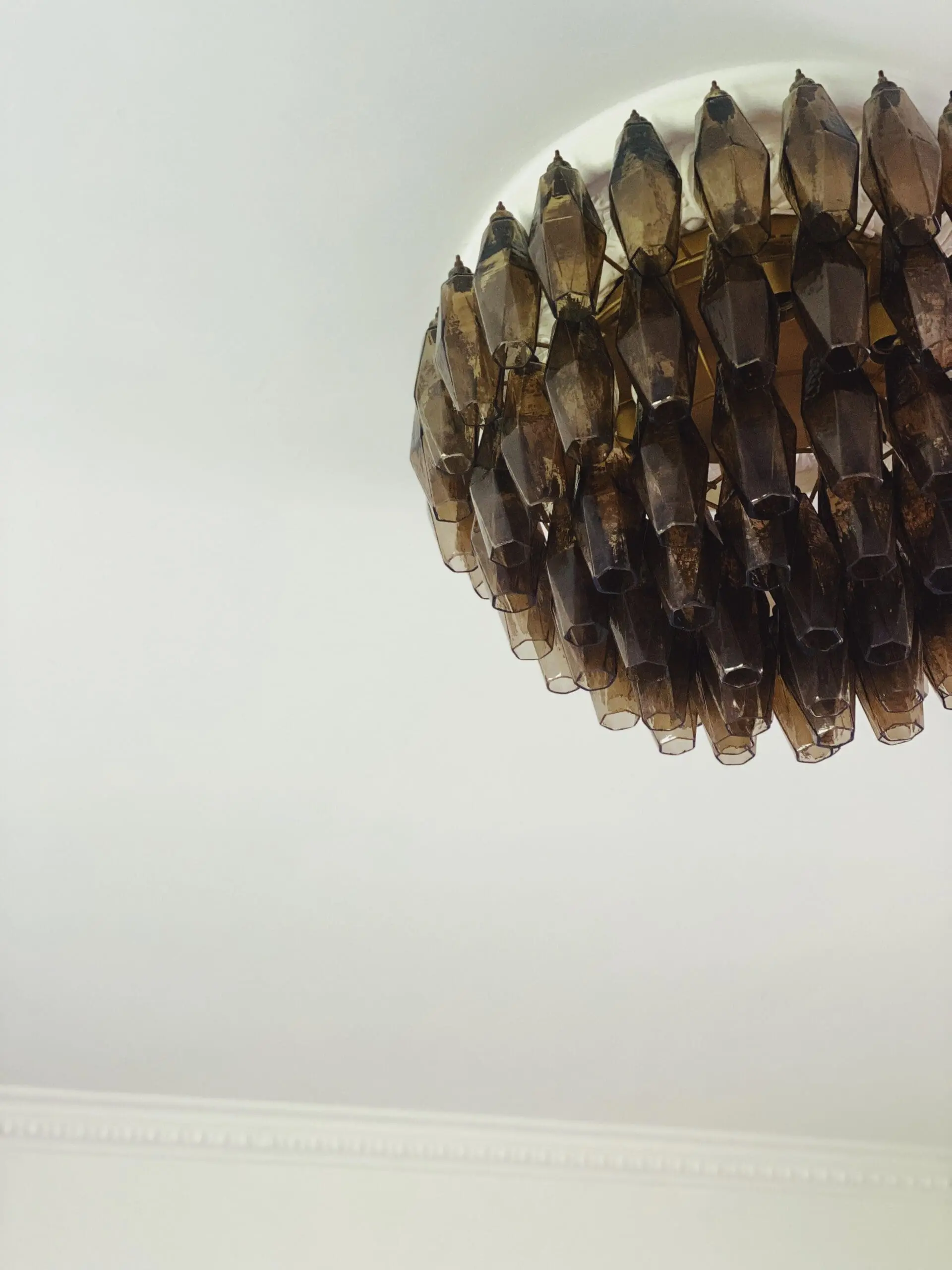 Murano Chandelier – Poliedri – 84 glasses – Dark smoked - Image 4