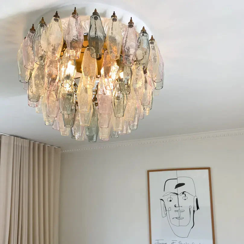 Murano Chandelier – Poliedri – 84 glasses – Multi - Image 3