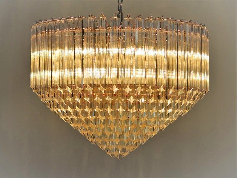 Murano Chandelier – Quadriedri – 265 prisms – Transparent - Image 3