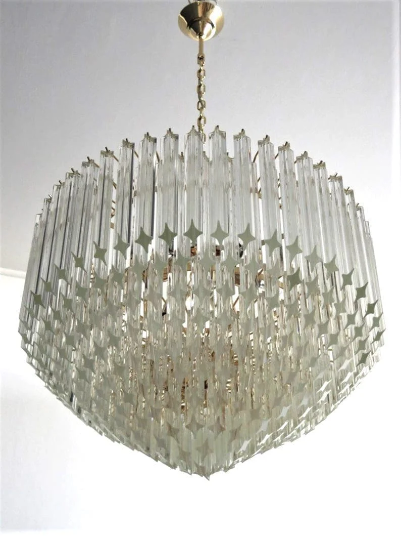 Murano Chandelier – Quadriedri – 265 prisms – Transparent - Image 9