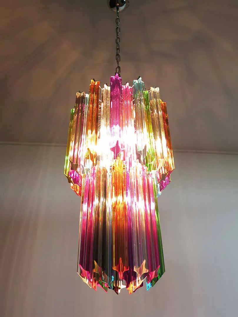 Murano Chandelier – Quadriedri – 46 prisms – Multi - Image 5