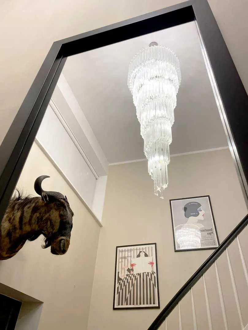 Murano Chandelier – Spiral – 215 prisms – Transparent - Image 2