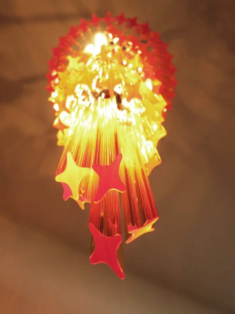 Murano Chandelier – Spiral – 86 prisms – Amber - Image 2