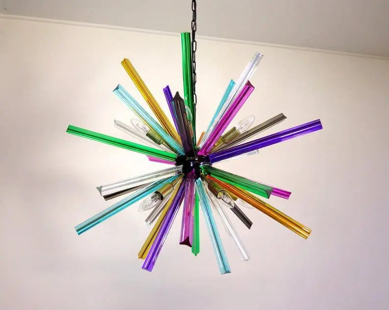 Murano Chandelier – Sputnik – 30 prisms – Multi - Image 3