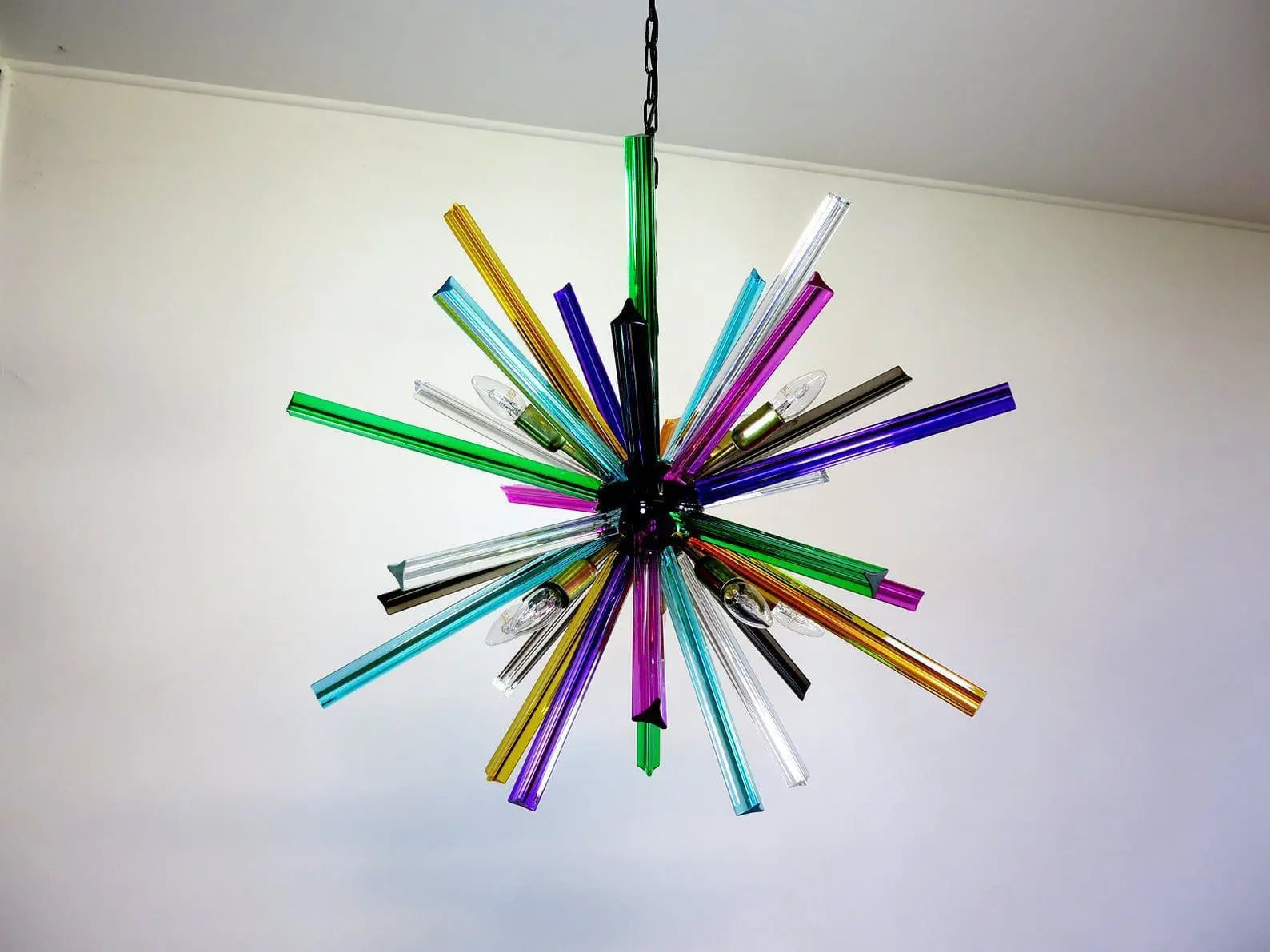 Murano Chandelier – Sputnik – 30 prisms – Multi - Image 5
