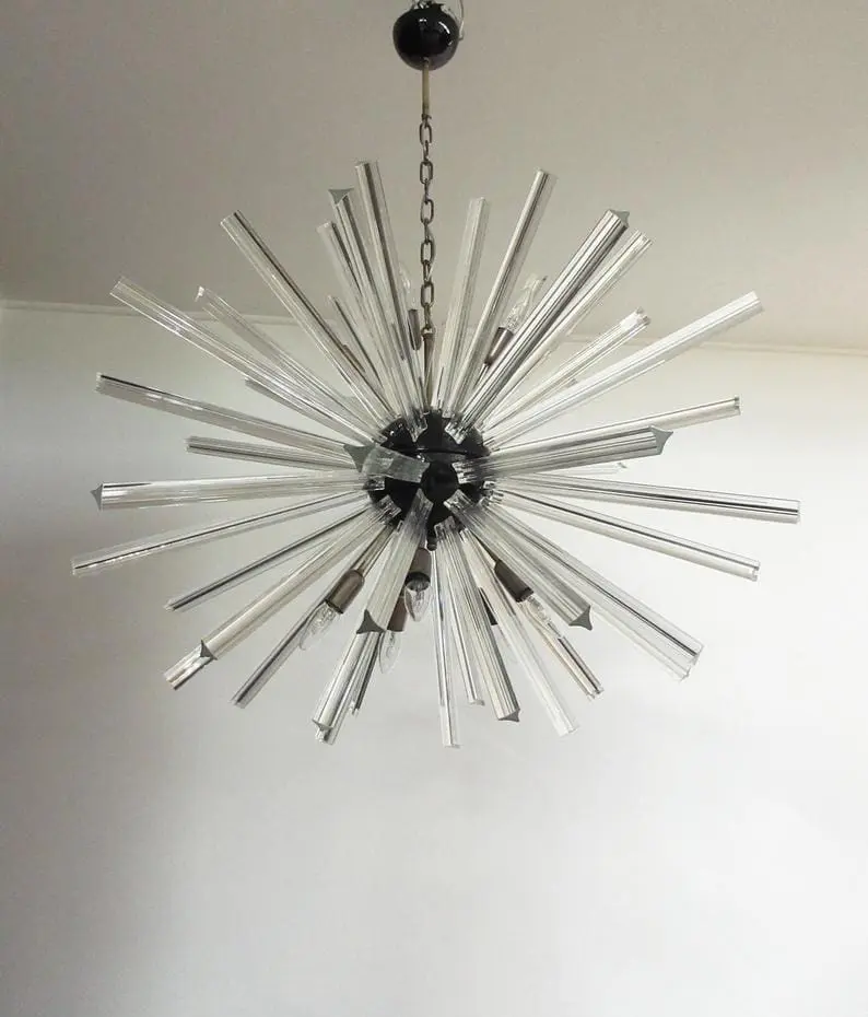 Murano Chandelier – Sputnik – 50 prisms – Transparent - Image 2
