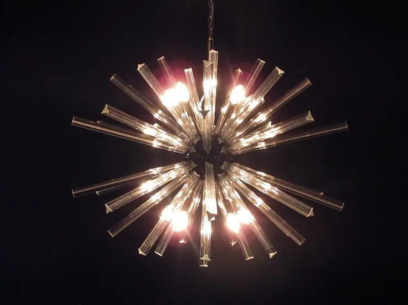 Murano Chandelier – Sputnik – 50 prisms – Transparent - Image 5