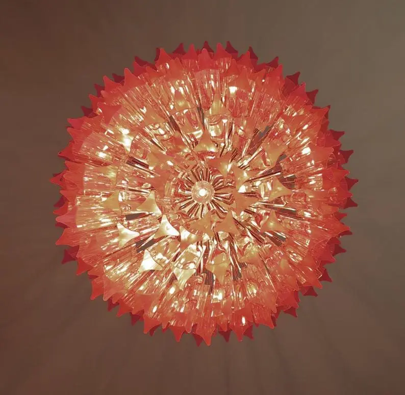 Murano Chandelier – Triedri – Pink – 242 prisms - Image 2