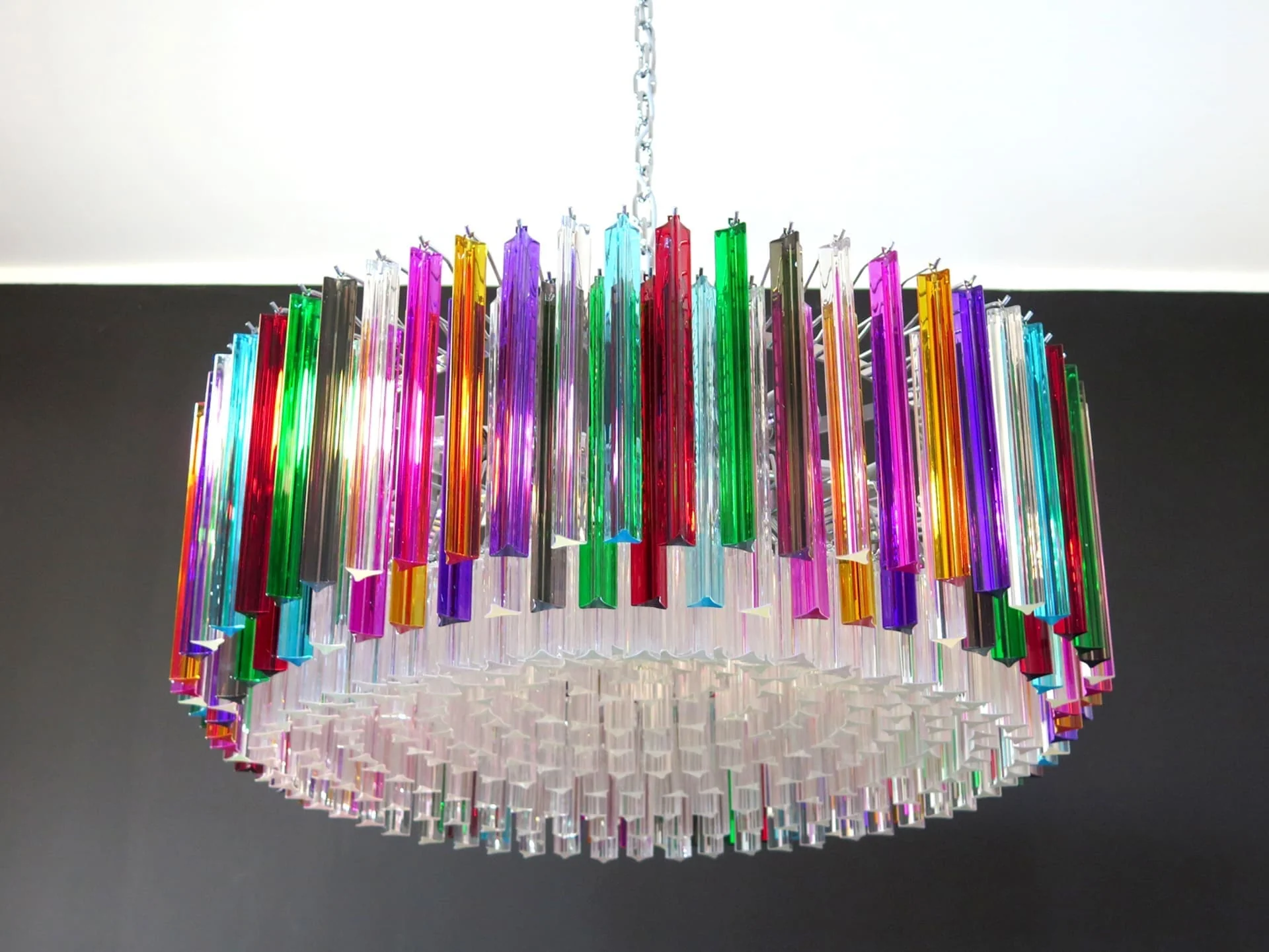 Murano Chandelier – Triedri Round – 391 prisms – Multi - Image 5
