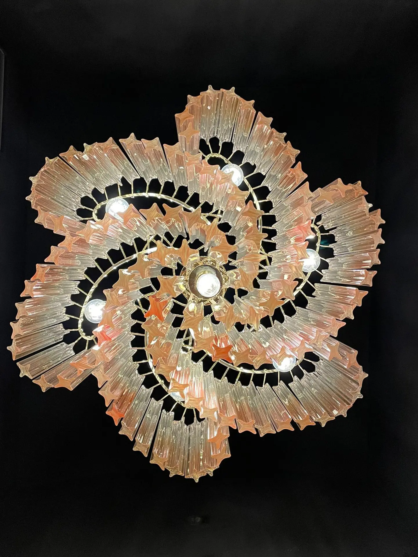 Murano Chandelier – Viennetta -114 prisms – Pink - Image 5