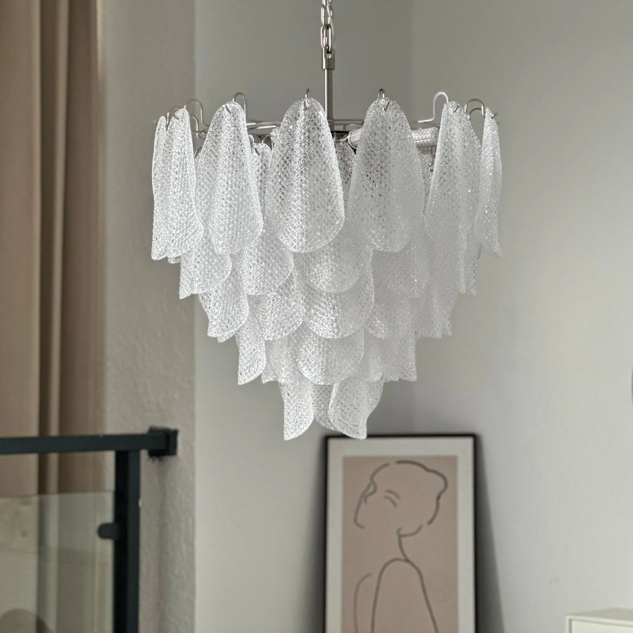 Murano Glass Teardrop Chandelier - Image 11