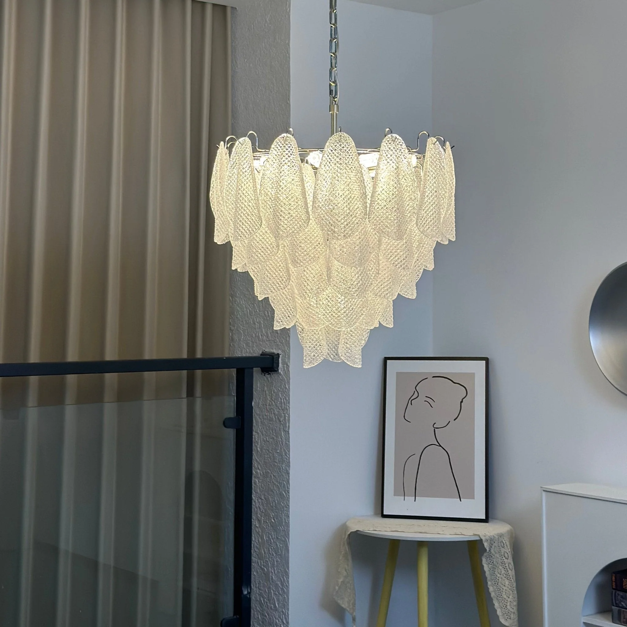 Murano Glass Teardrop Chandelier - Image 12