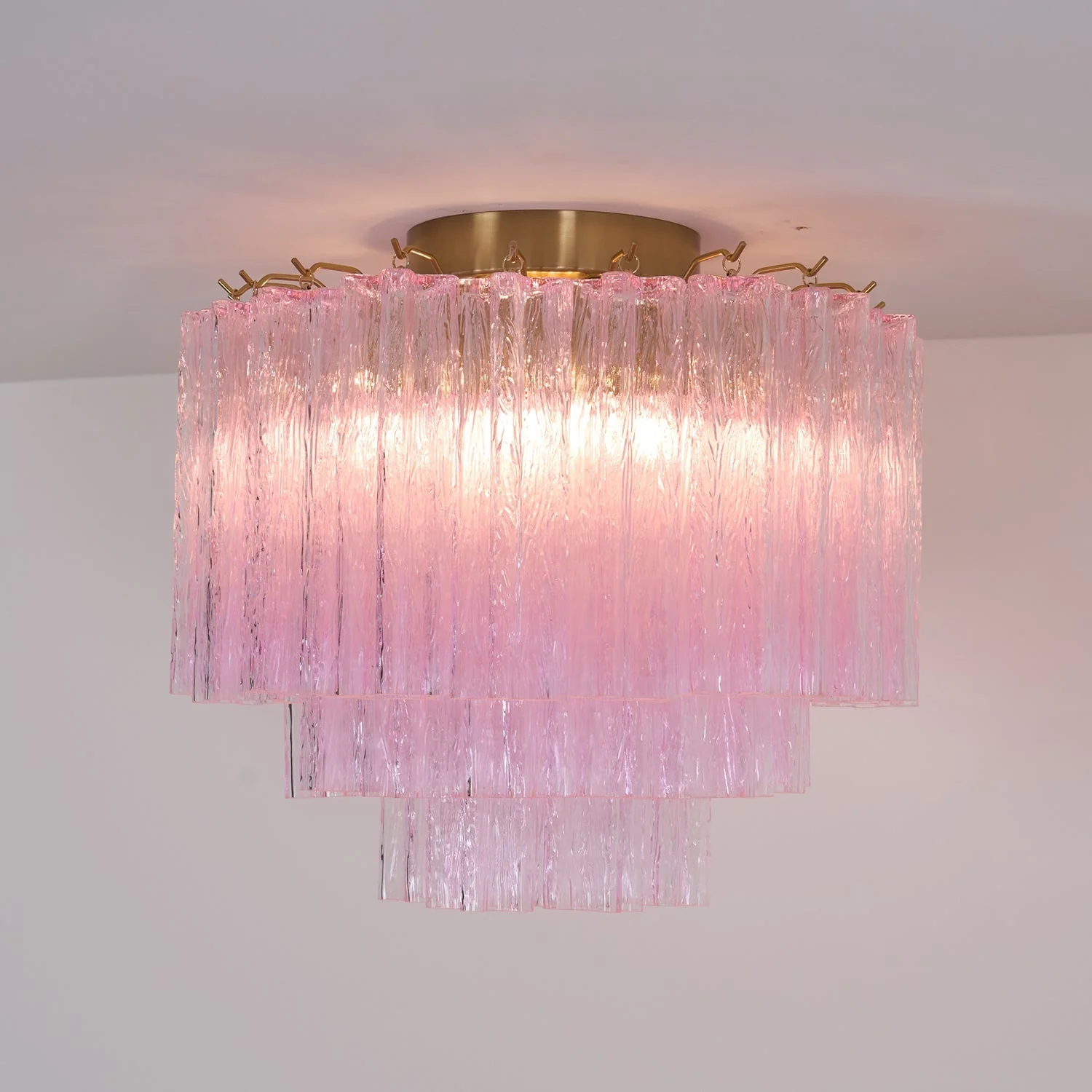 Murano Pink Glass Ceiling Light - Image 21