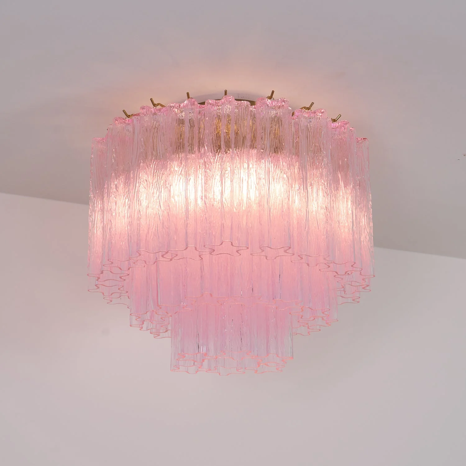 Murano Pink Glass Ceiling Light - Image 25