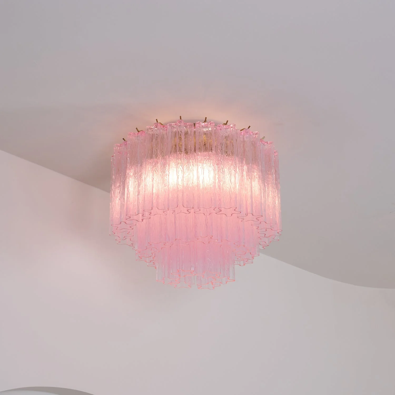Murano Pink Glass Ceiling Light - Image 27