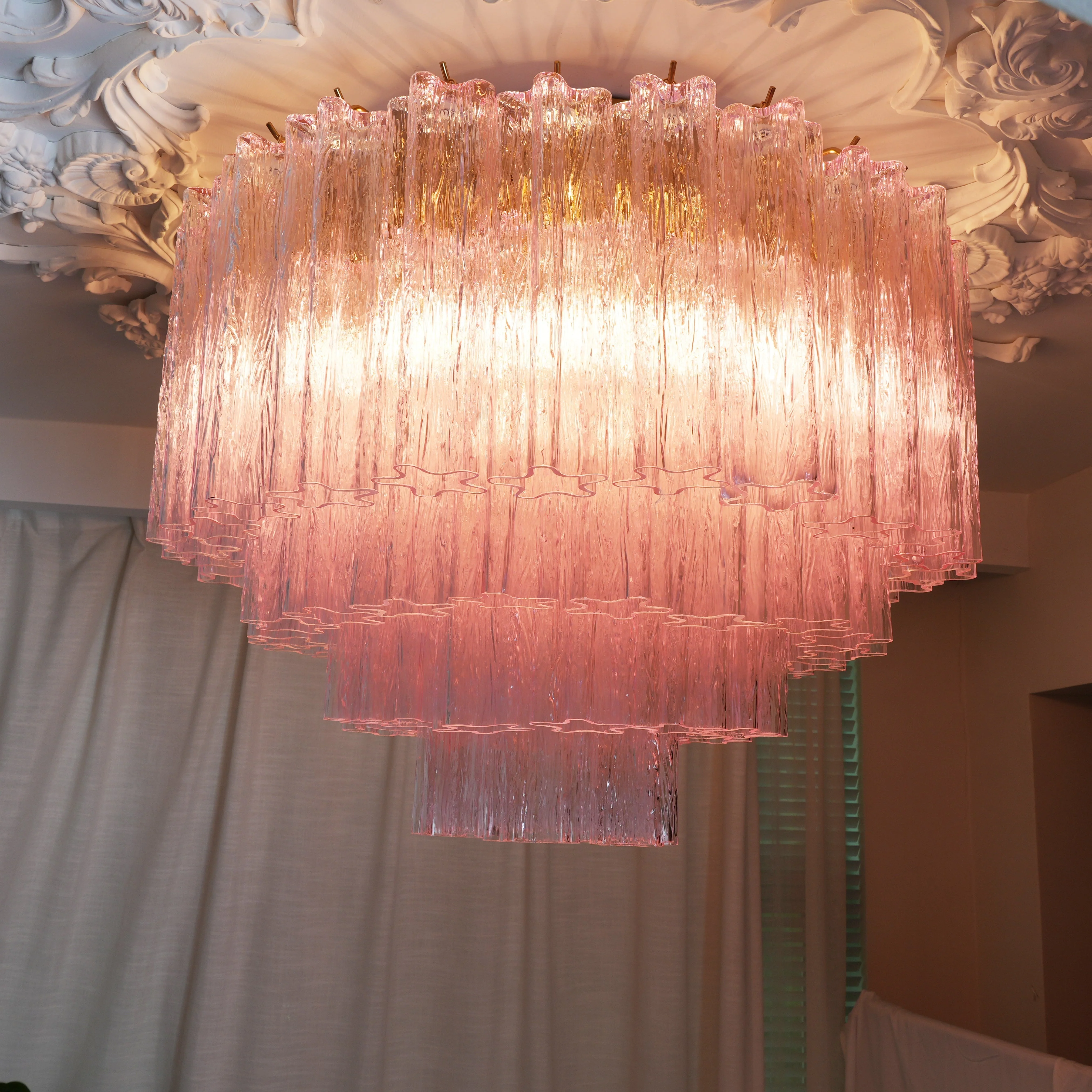 Murano Pink Glass Ceiling Light - Image 31