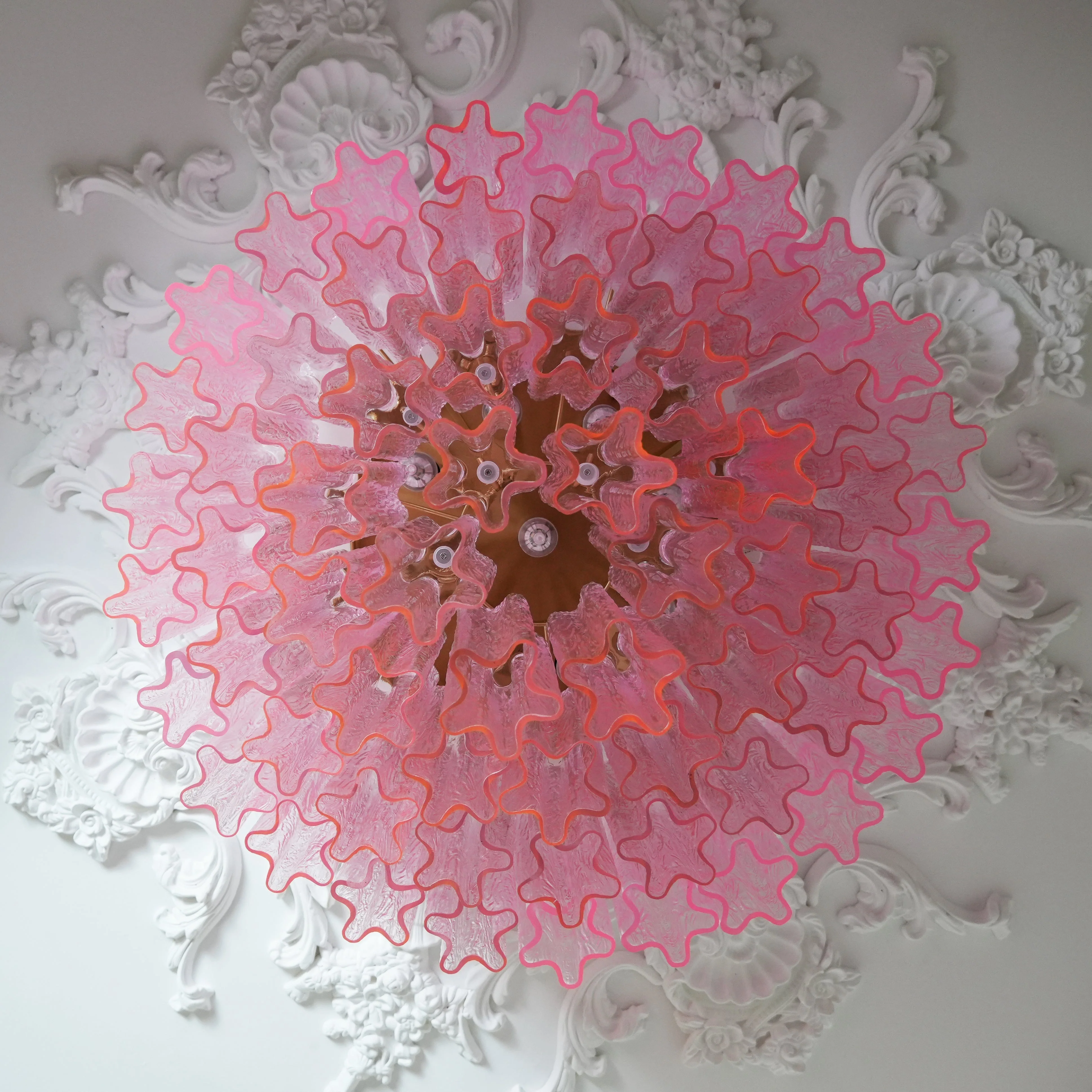 Murano Pink Glass Ceiling Light - Image 37