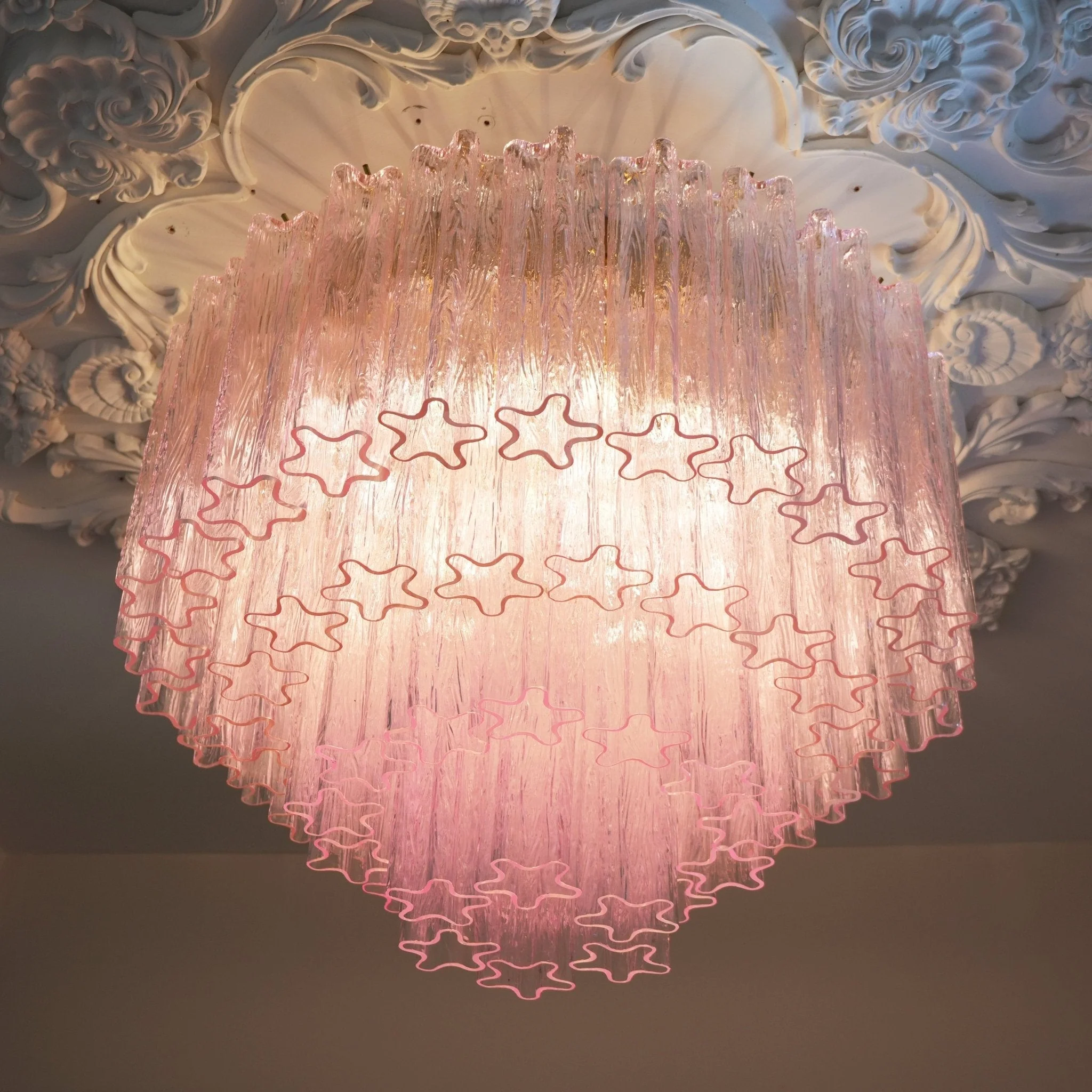 Murano Pink Glass Ceiling Light - Image 39