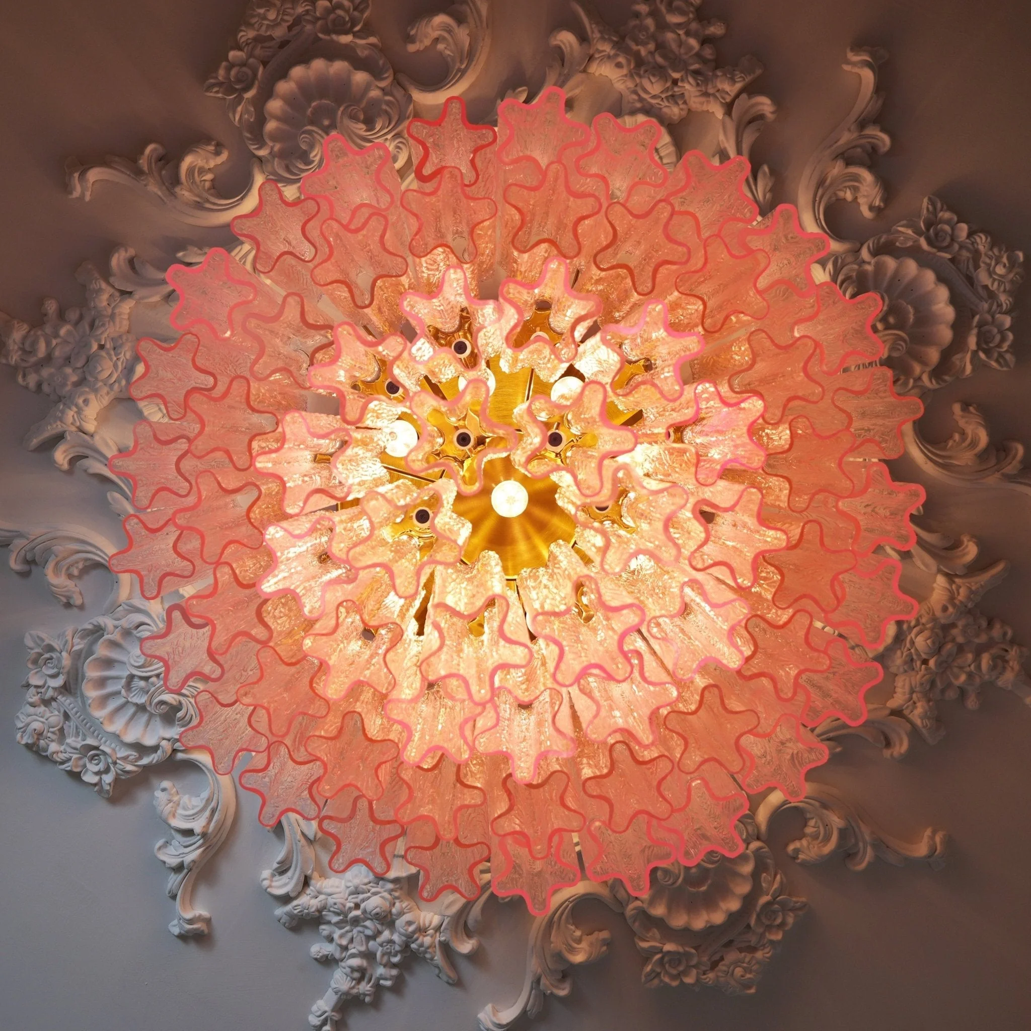 Murano Pink Glass Ceiling Light - Image 47