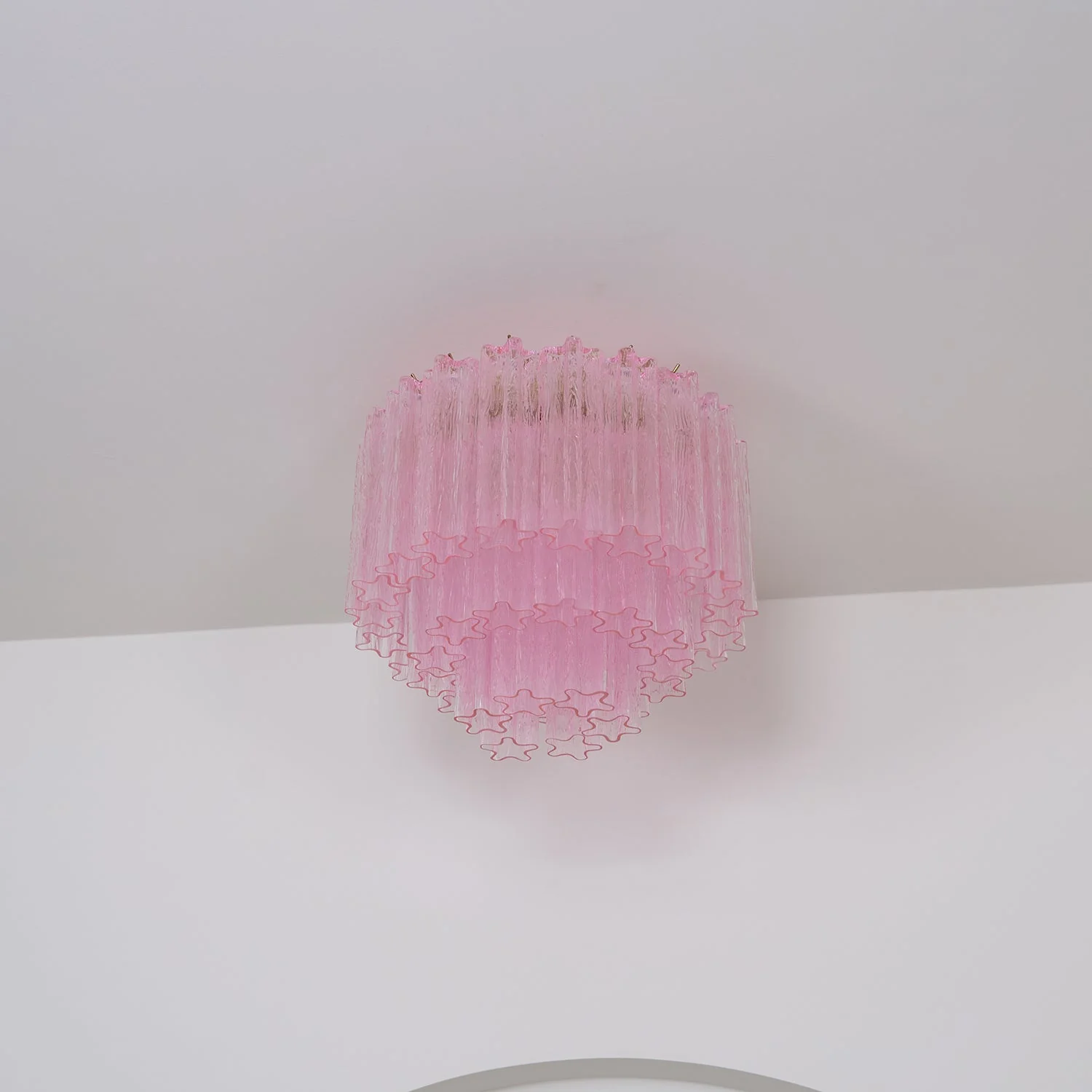 Murano Pink Glass Ceiling Light - Image 6