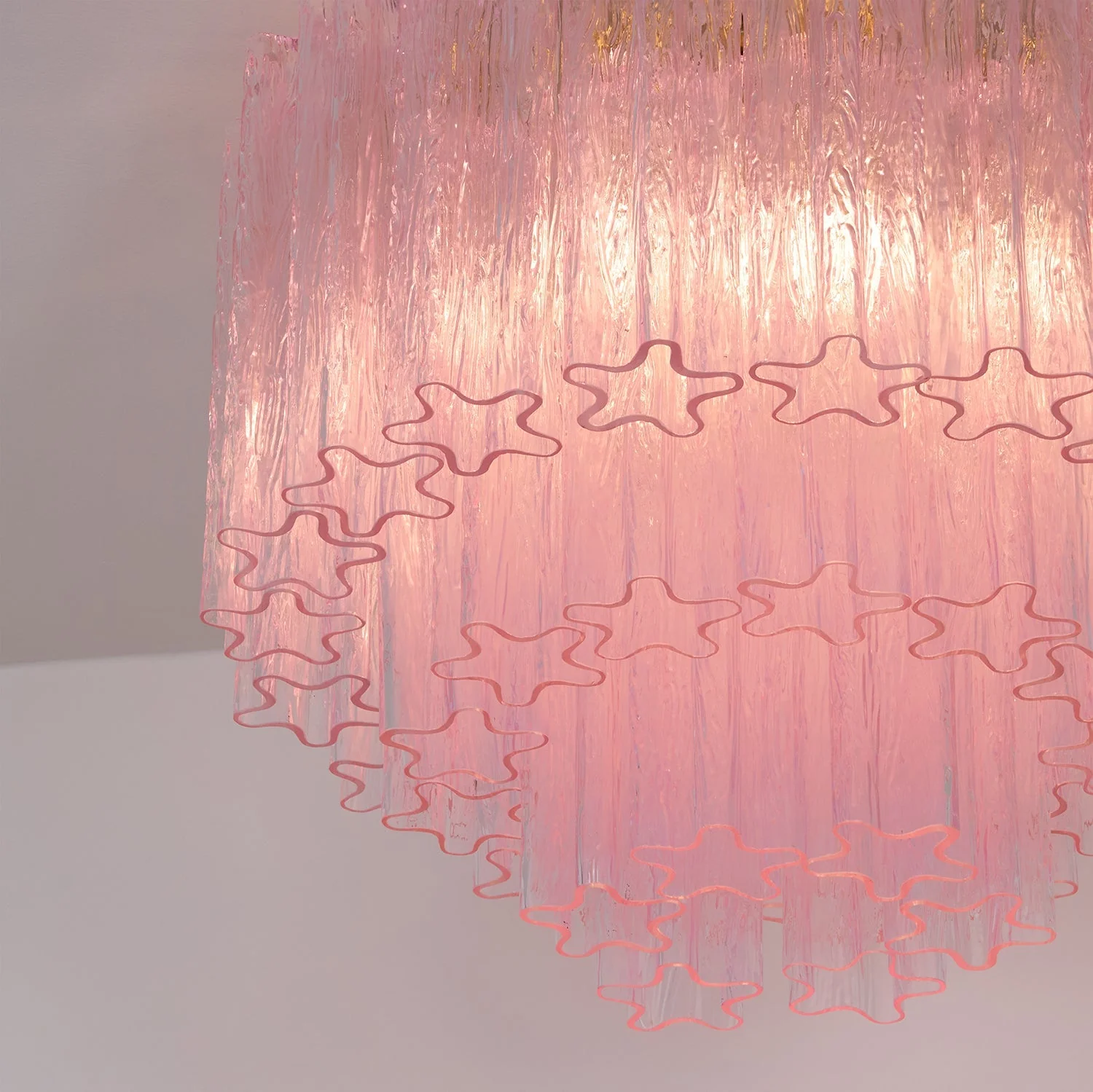 Murano Pink Glass Ceiling Light - Image 8