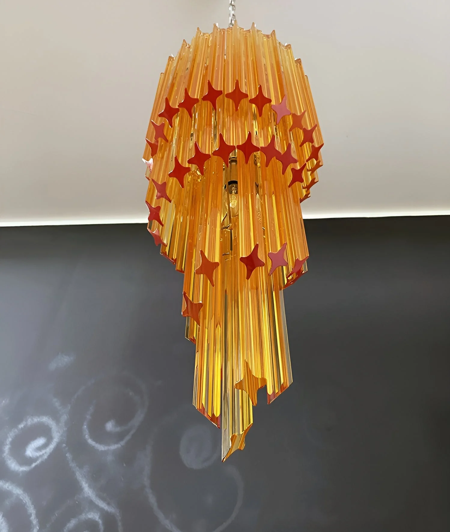 Murano Spiral Prism Glass Chandelier - Image 15