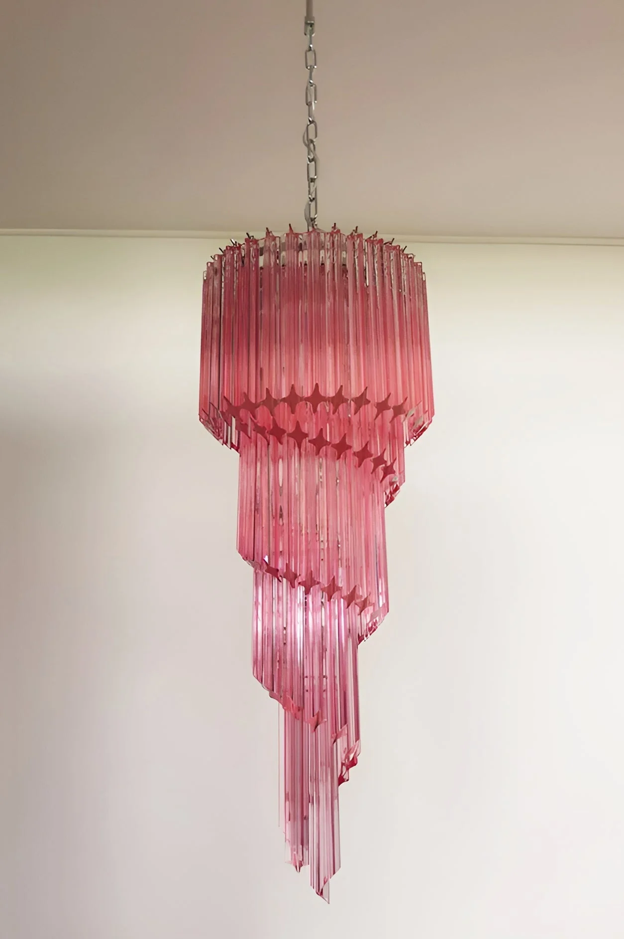 Murano Spiral Prism Glass Chandelier - Image 16