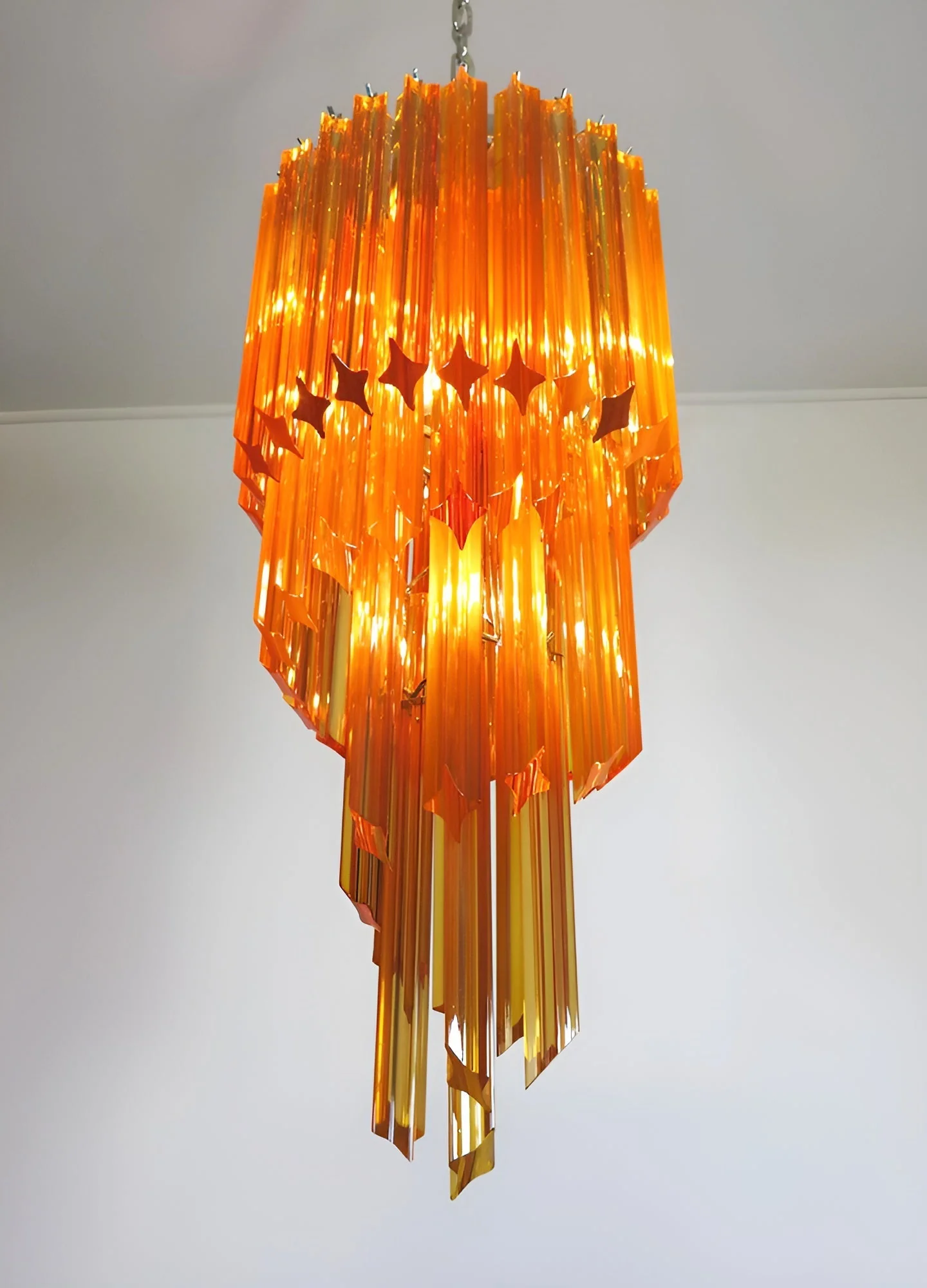 Murano Spiral Prism Glass Chandelier - Image 17