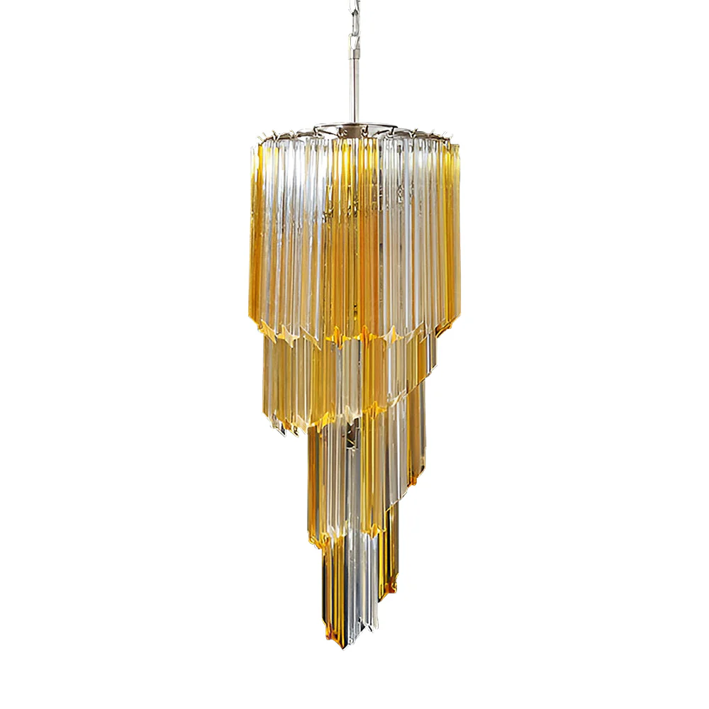 Murano Spiral Prism Glass Chandelier - Image 22