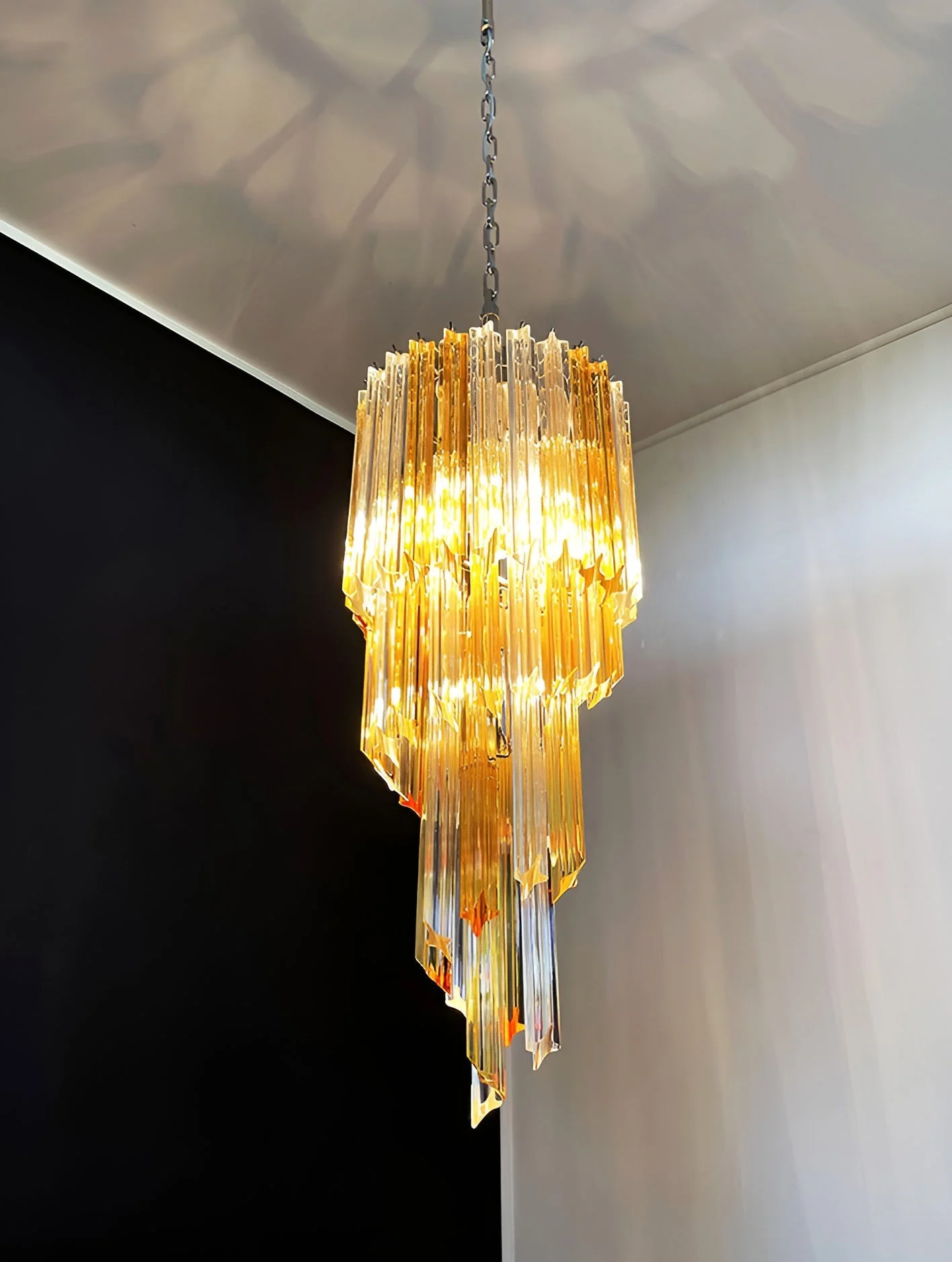 Murano Spiral Prism Glass Chandelier - Image 24