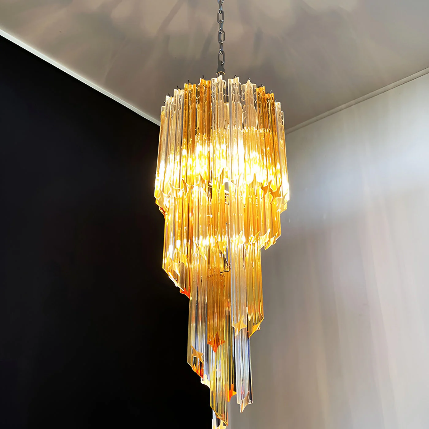 Murano Spiral Prism Glass Chandelier - Image 28