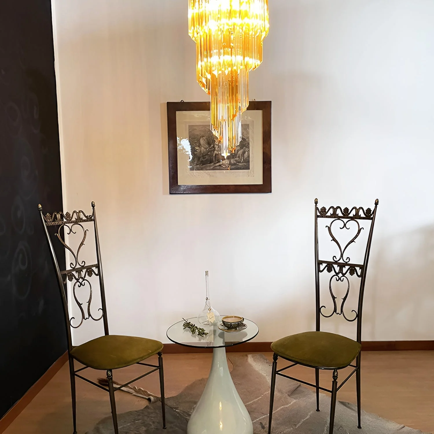 Murano Spiral Prism Glass Chandelier - Image 30
