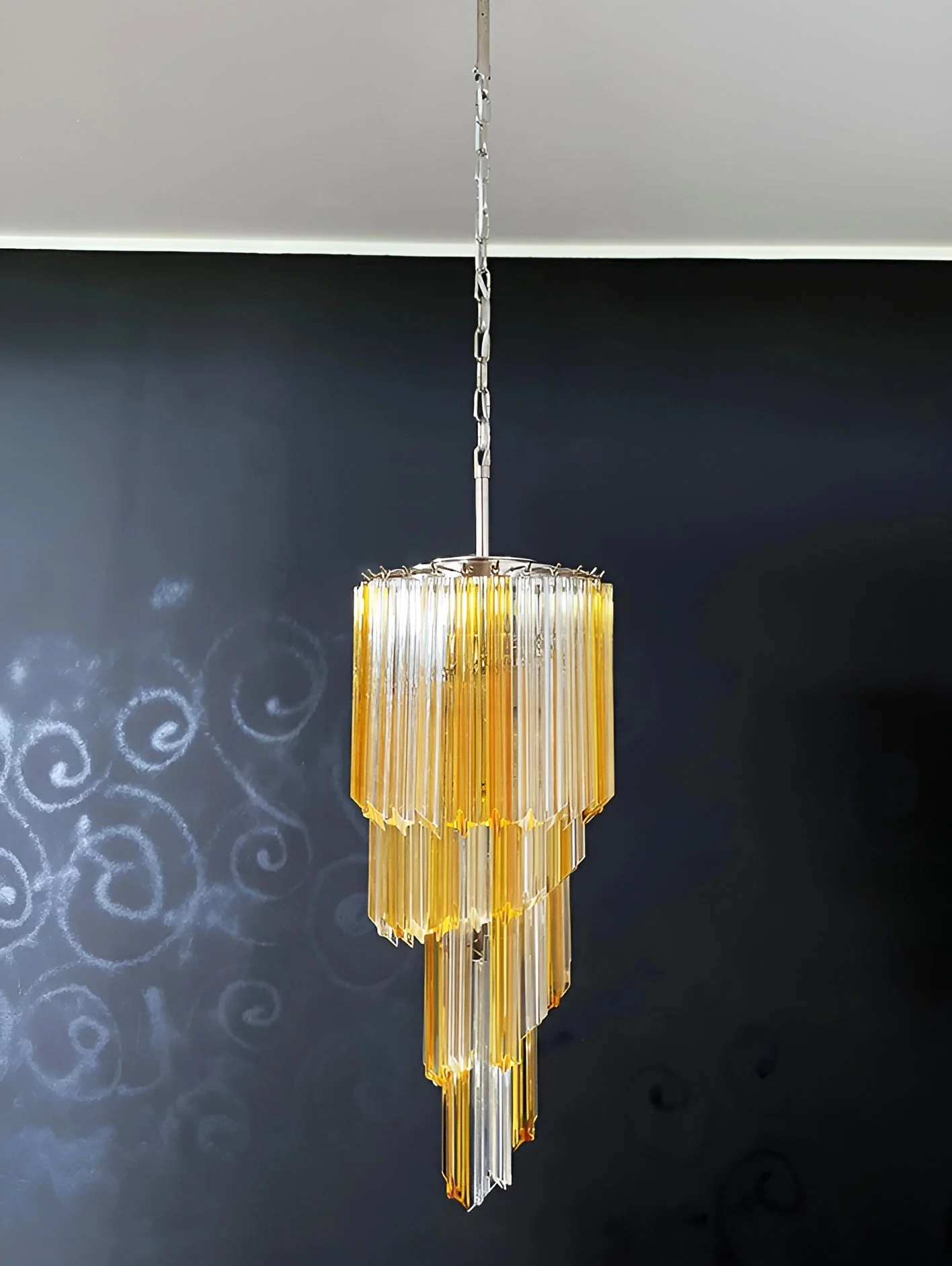Murano Spiral Prism Glass Chandelier - Image 38