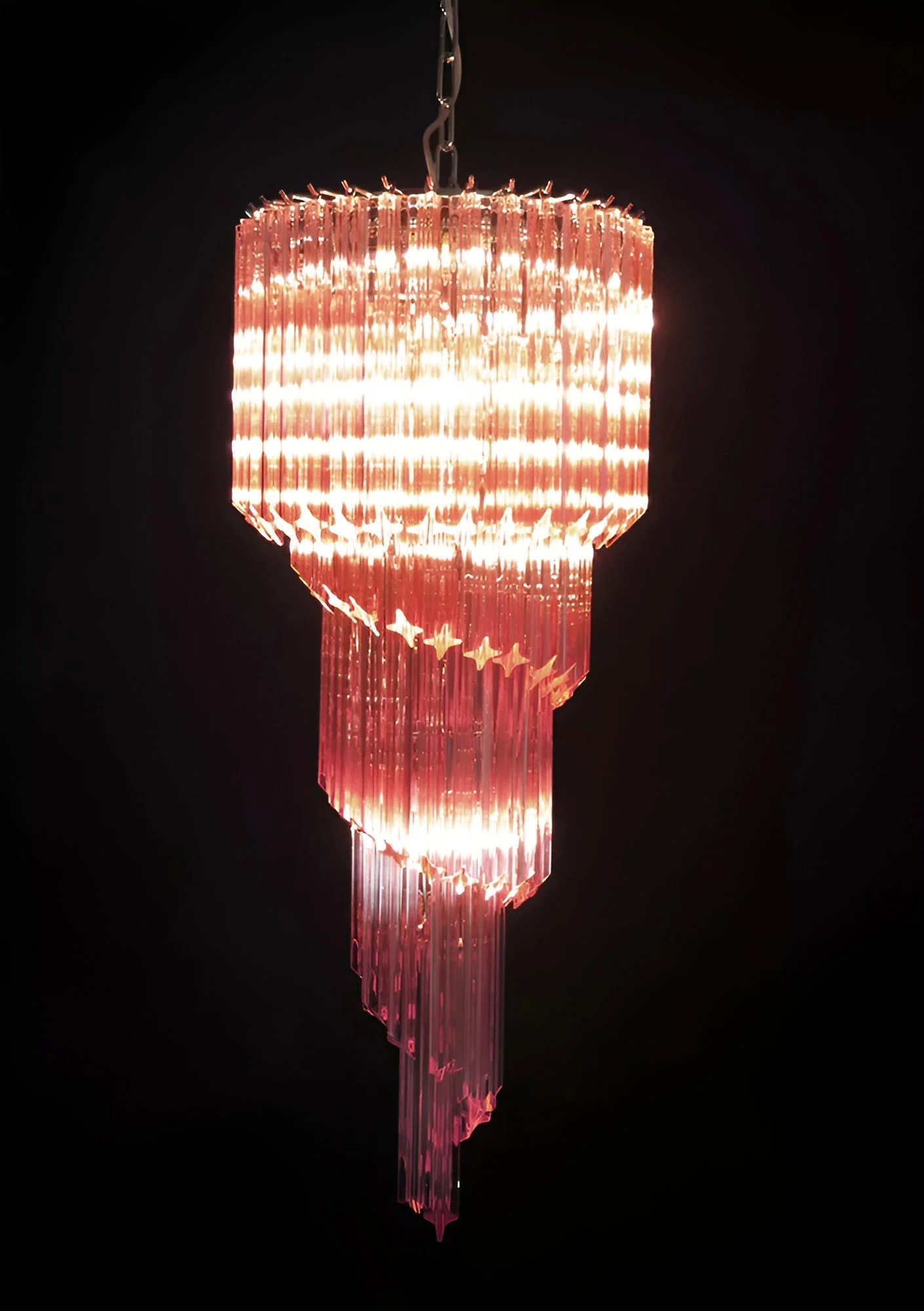 Murano Spiral Prism Glass Chandelier - Image 43