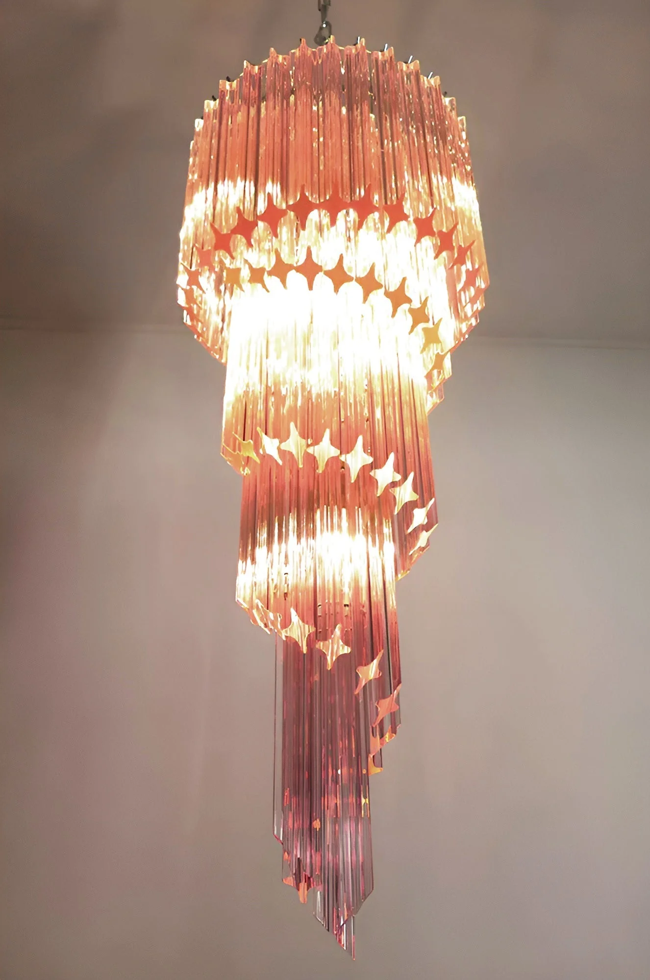 Murano Spiral Prism Glass Chandelier - Image 46