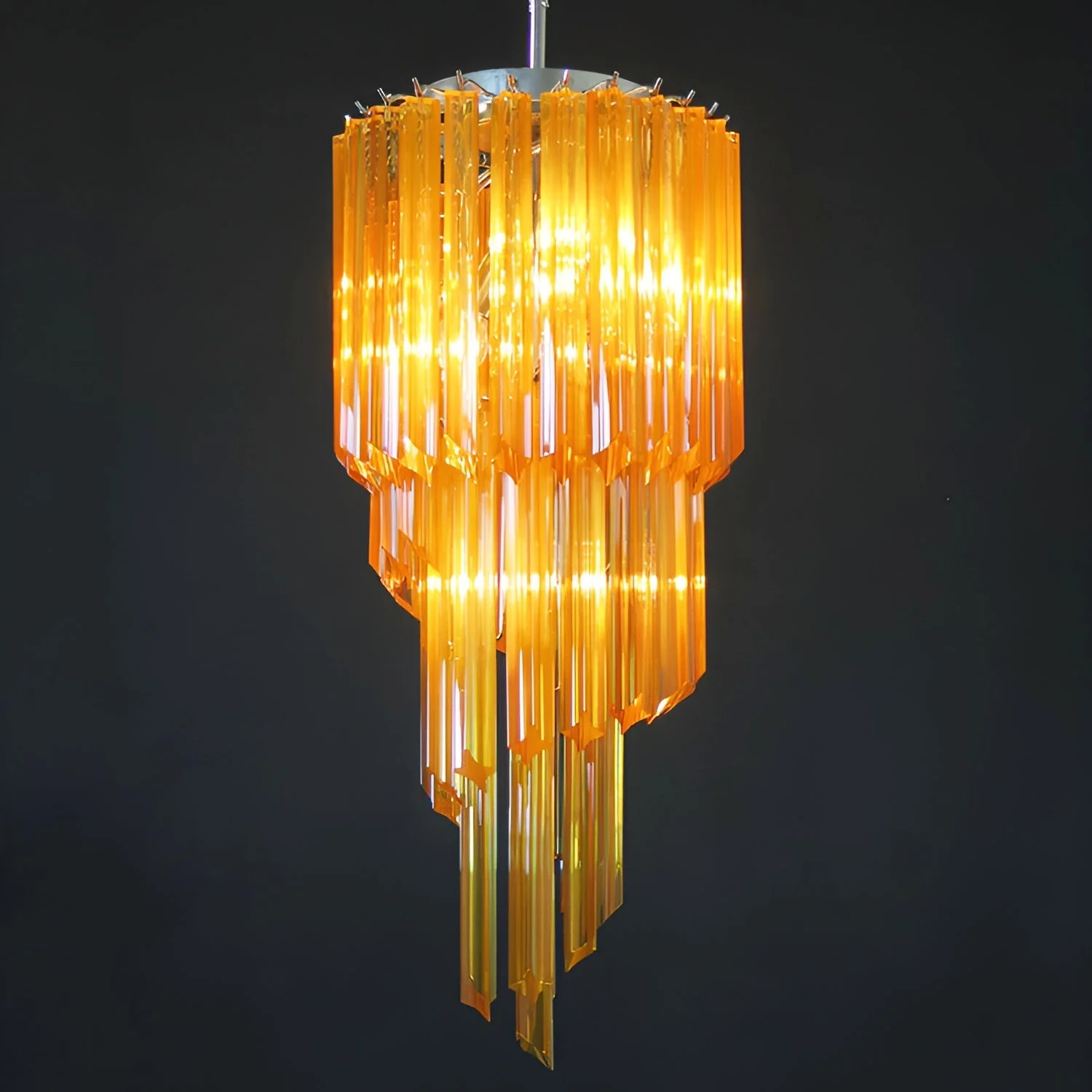 Murano Spiral Prism Glass Chandelier - Image 5