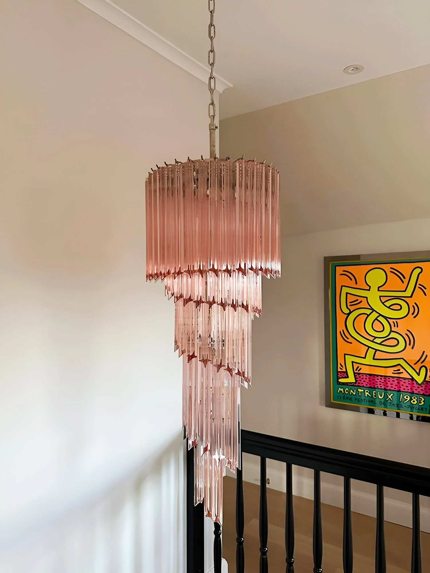 Murano Spiral Prism Glass Chandelier - Image 52