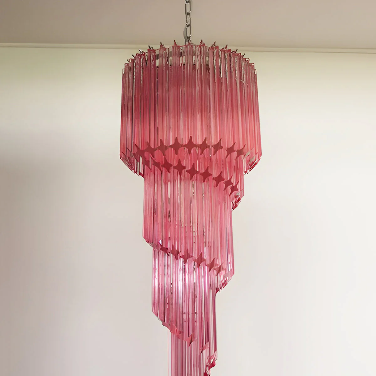 Murano Spiral Prism Glass Chandelier - Image 54
