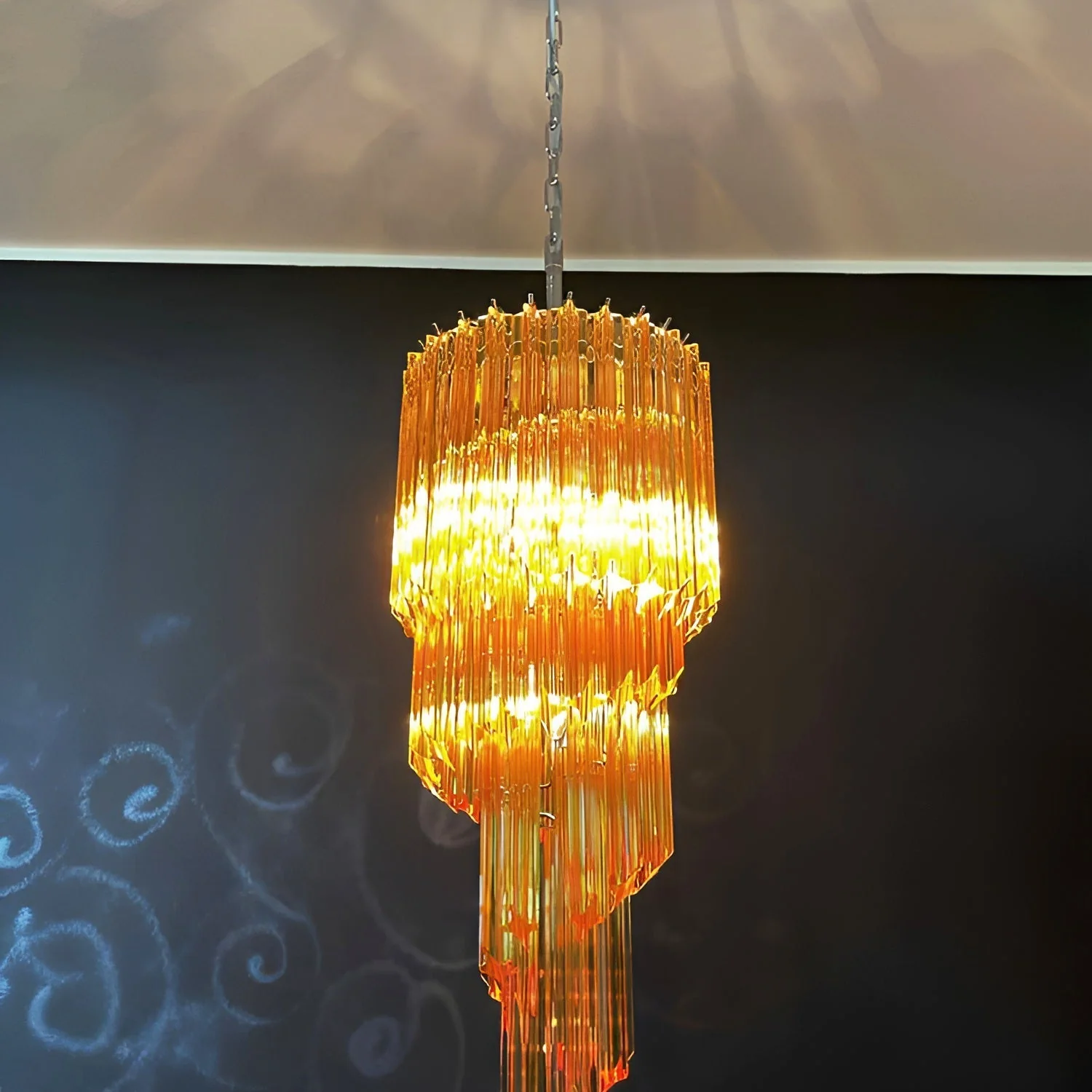 Murano Spiral Prism Glass Chandelier - Image 67