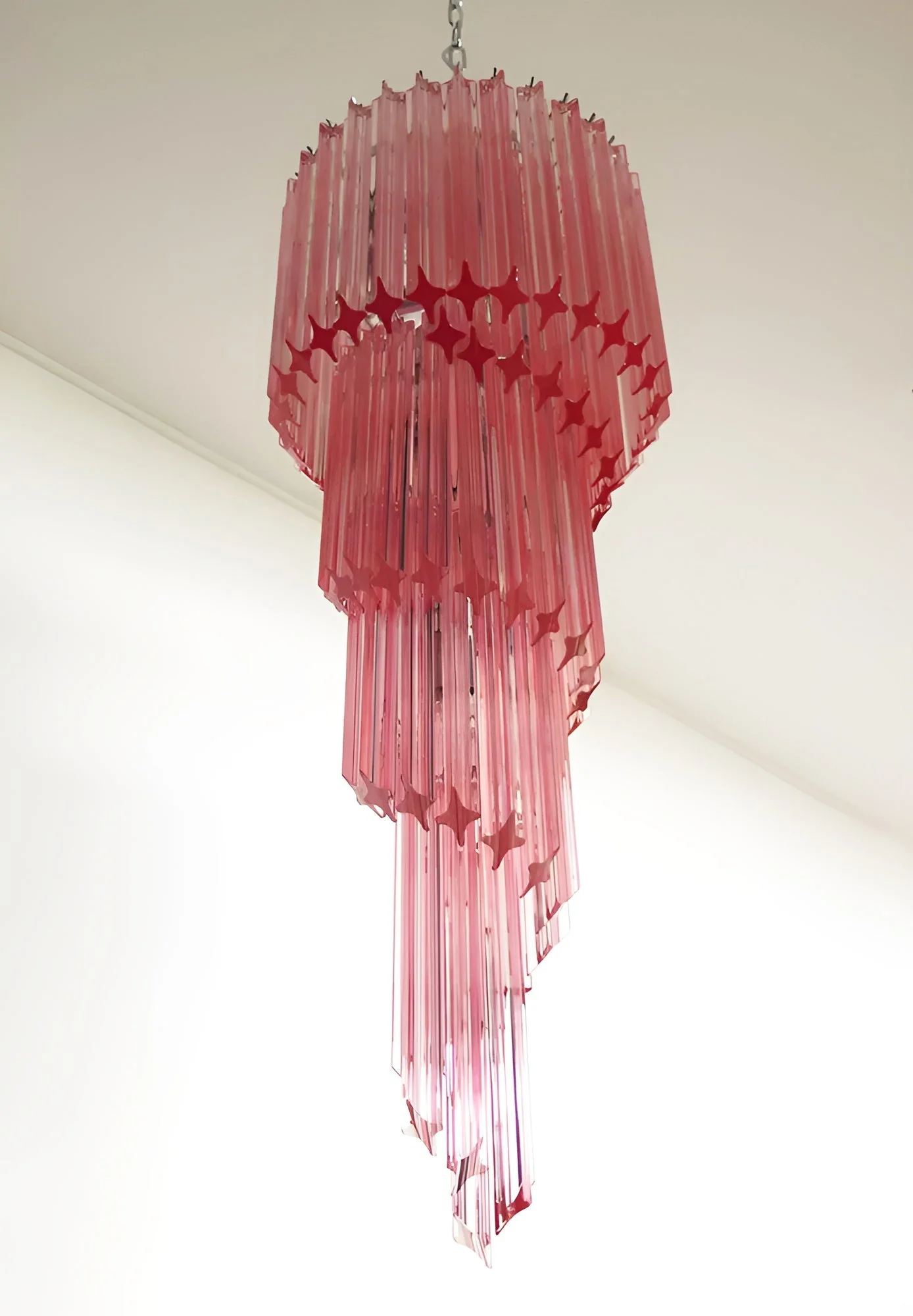 Murano Spiral Prism Glass Chandelier - Image 68