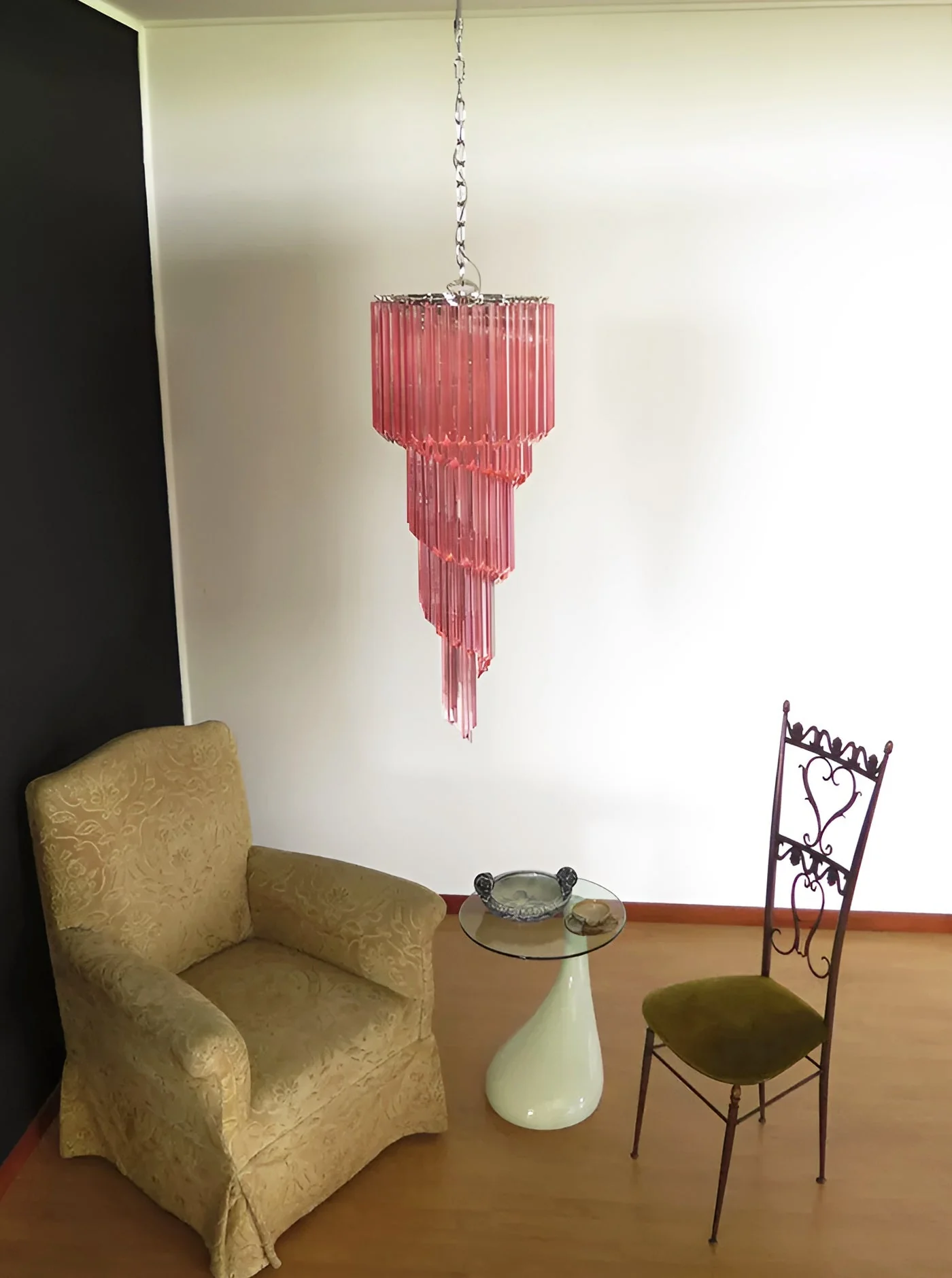 Murano Spiral Prism Glass Chandelier - Image 74