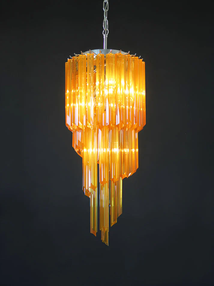 Murano Spiral Prism Glass Chandelier - Image 76