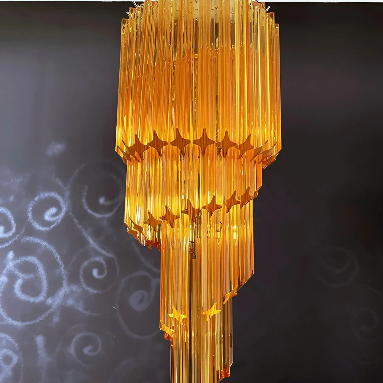 Murano Spiral Prism Glass Chandelier - Image 78
