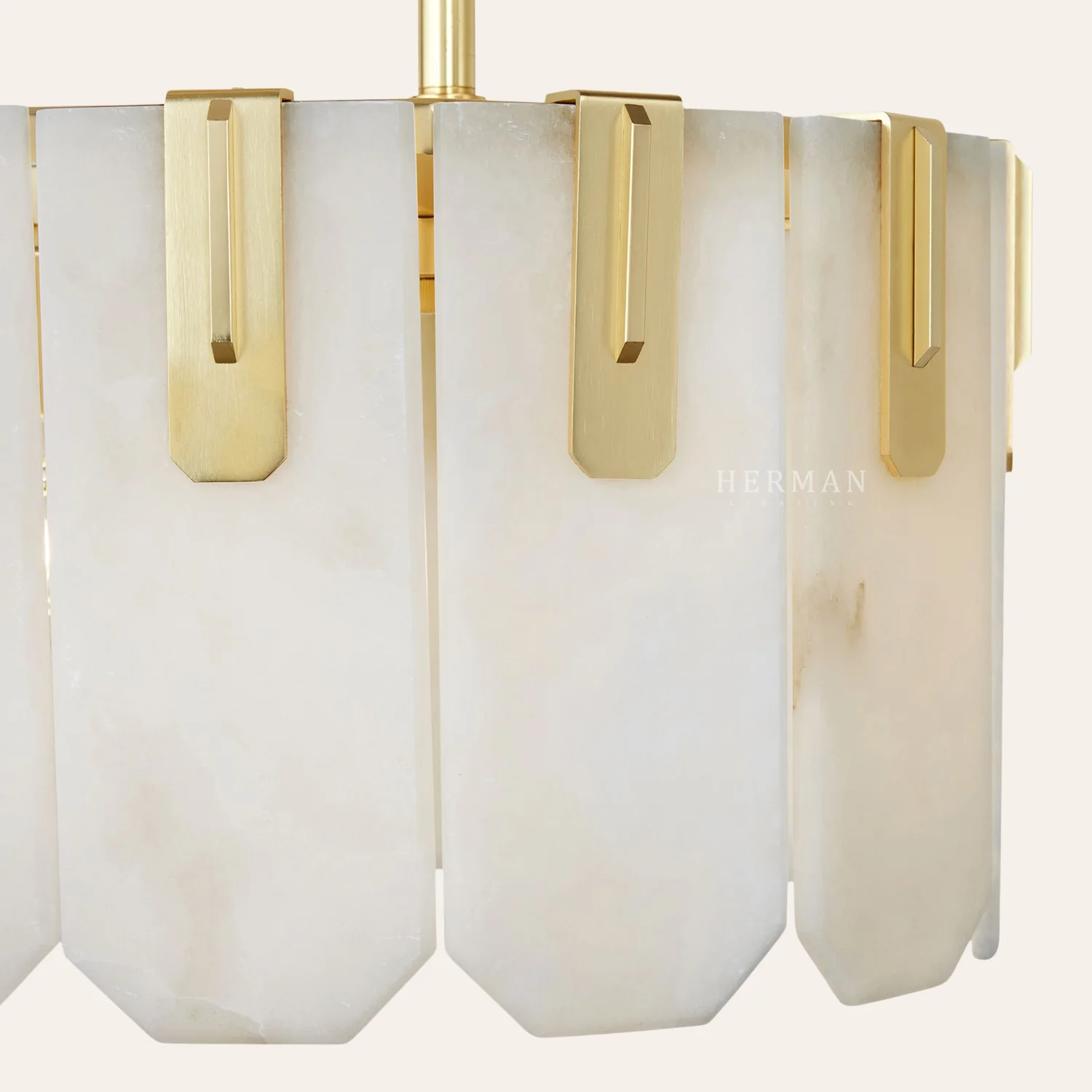 Nadia Alabaster Linear Chandelier 42" Width - Image 4