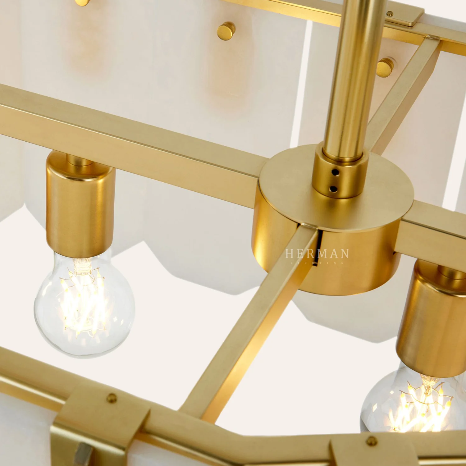 Nadia Alabaster Linear Chandelier 42" Width - Image 5