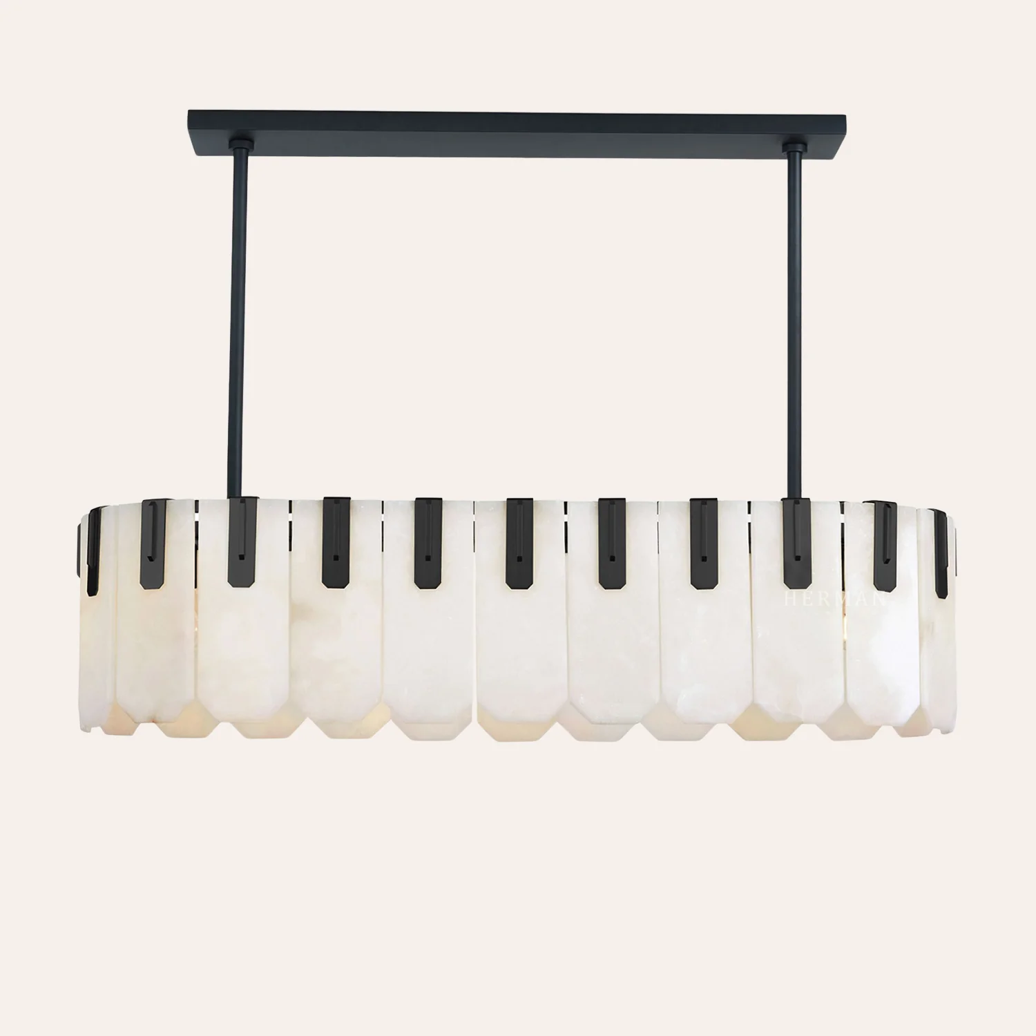 Nadia Alabaster Linear Chandelier 42" Width - Image 7