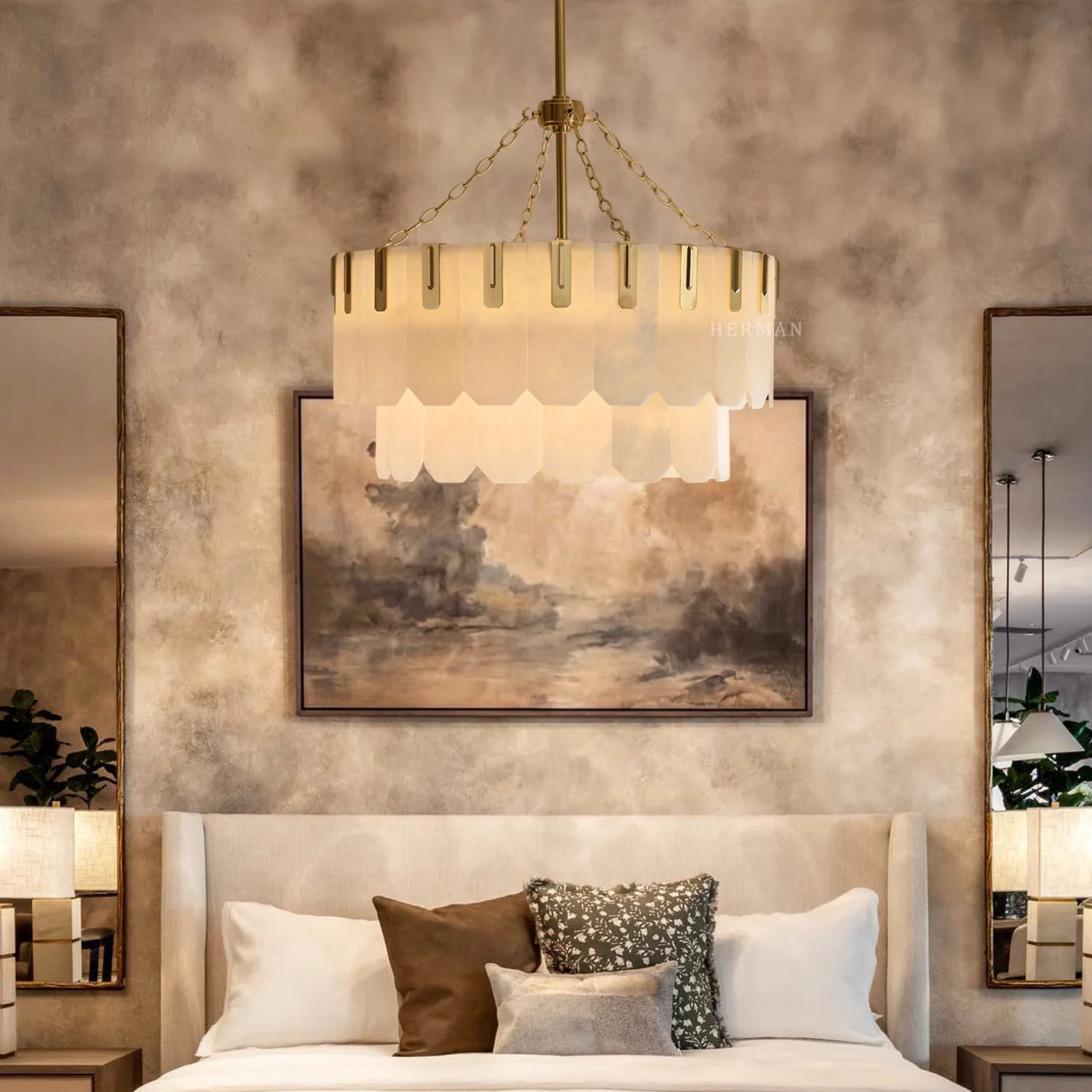 Nadia Alabaster Chandelier 30" 41" - Image 3