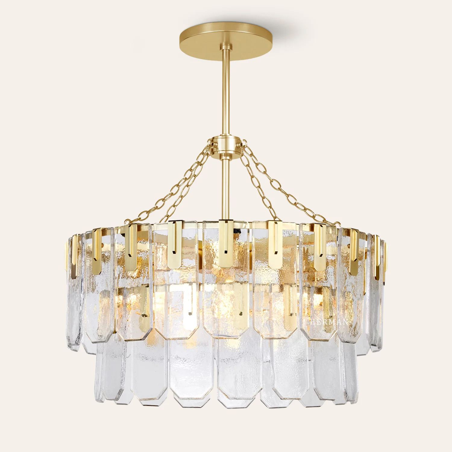 Nadia Glass Chandelier 30" 41" - Image 10
