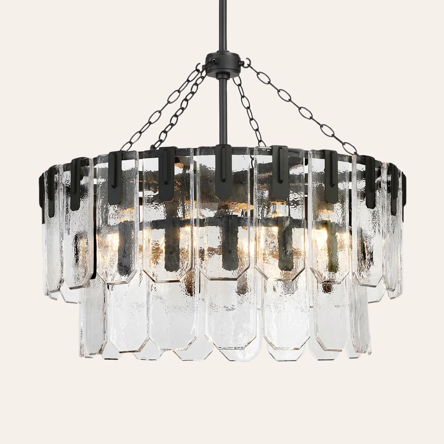 Nadia Glass Chandelier 30" 41" - Image 13
