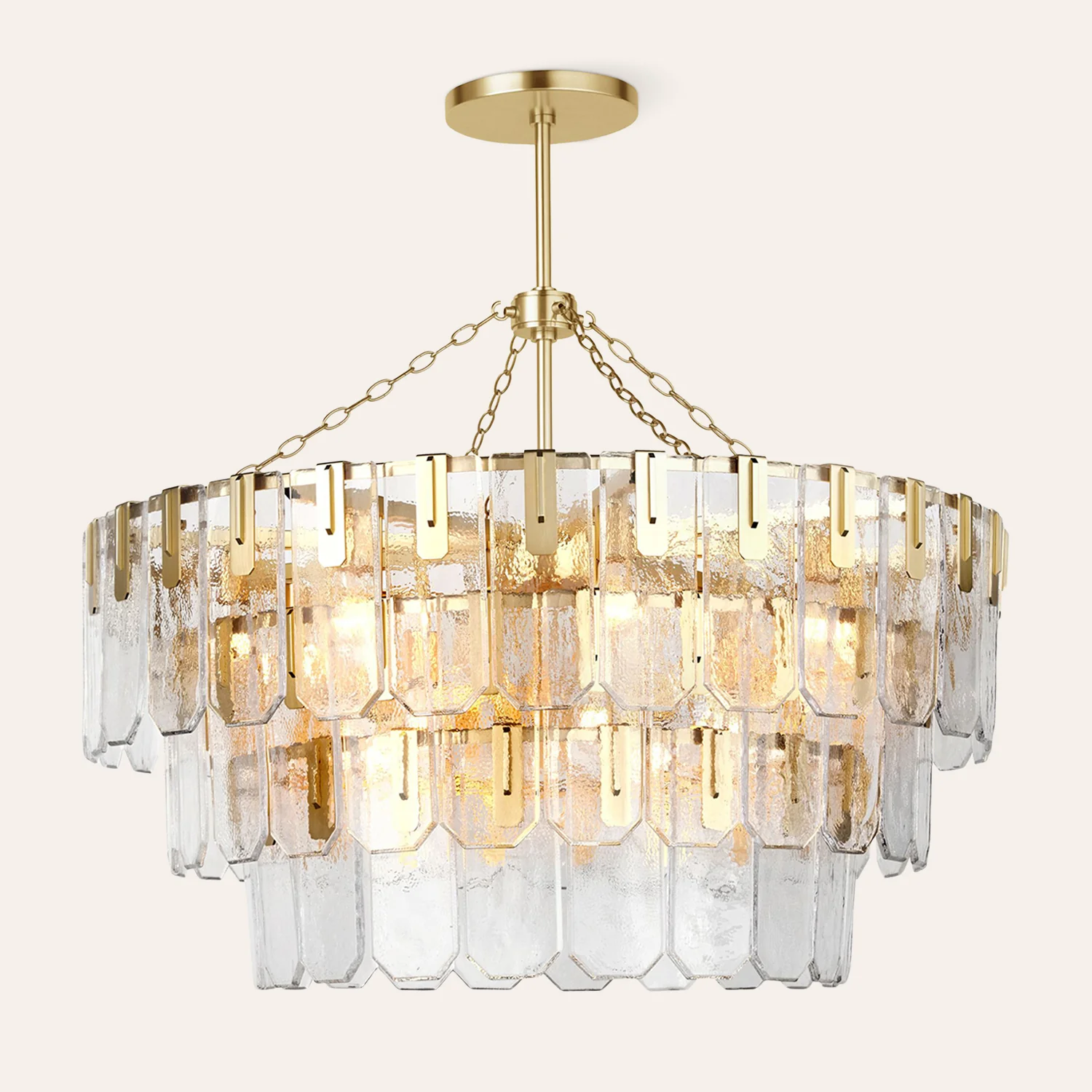 Nadia Glass Chandelier 30" 41" - Image 3